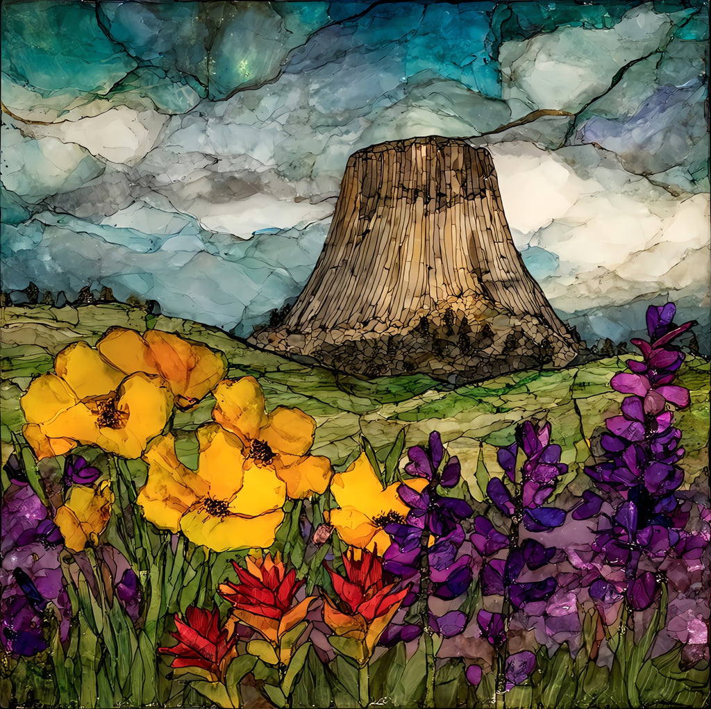 Devils Tower — ceramic art tile