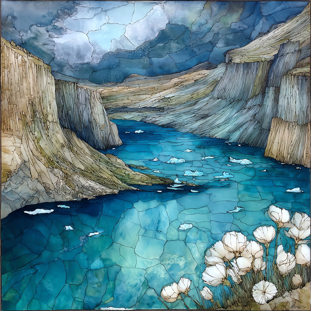Iceberg Lake — ceramic art tile