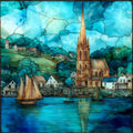 Sag Harbor whaling village on Long — ceramic art tile