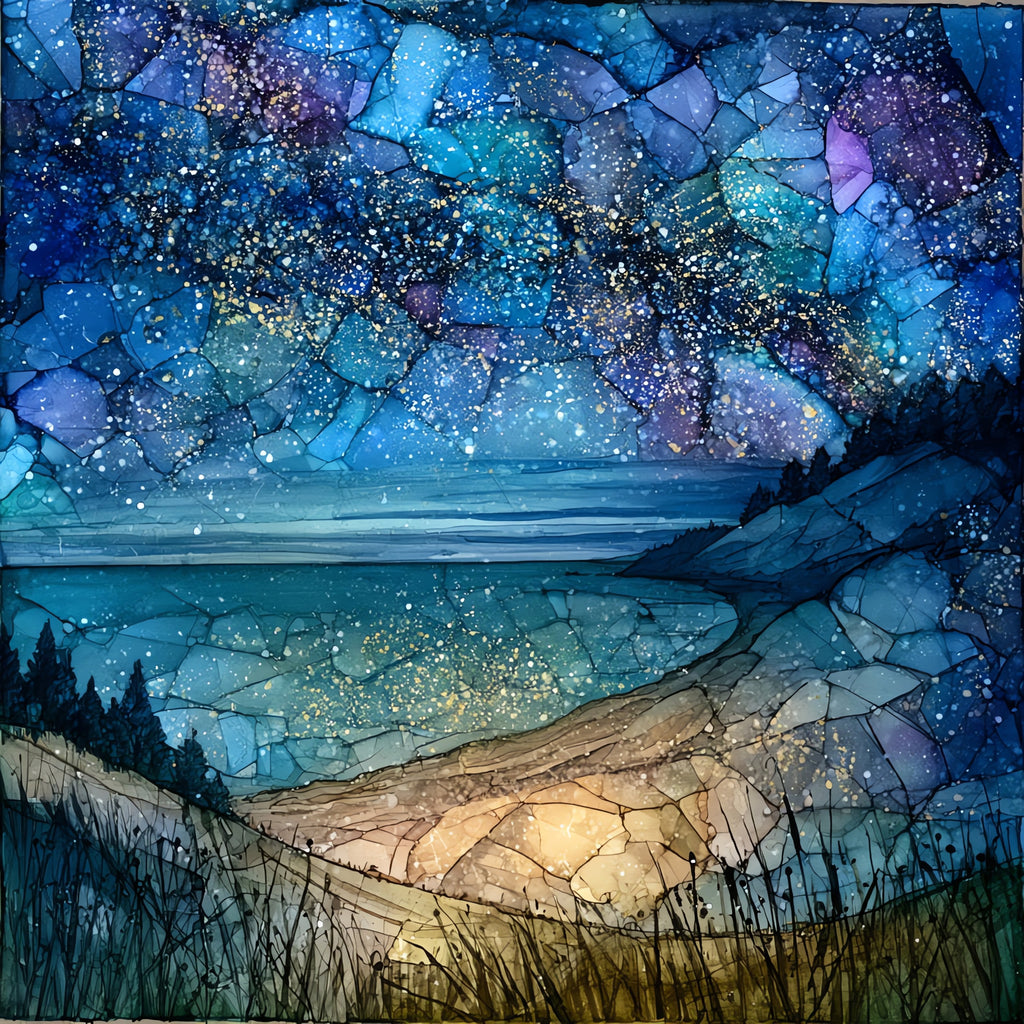 the Indiana Dunes — ceramic art tile