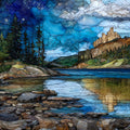 Sylvan Lake granite shoreline — ceramic art tile