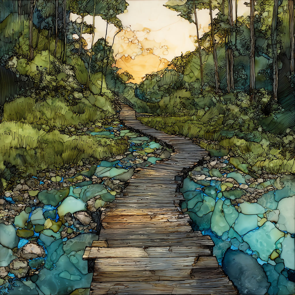 the Pochuck Boardwalk on — ceramic art tile