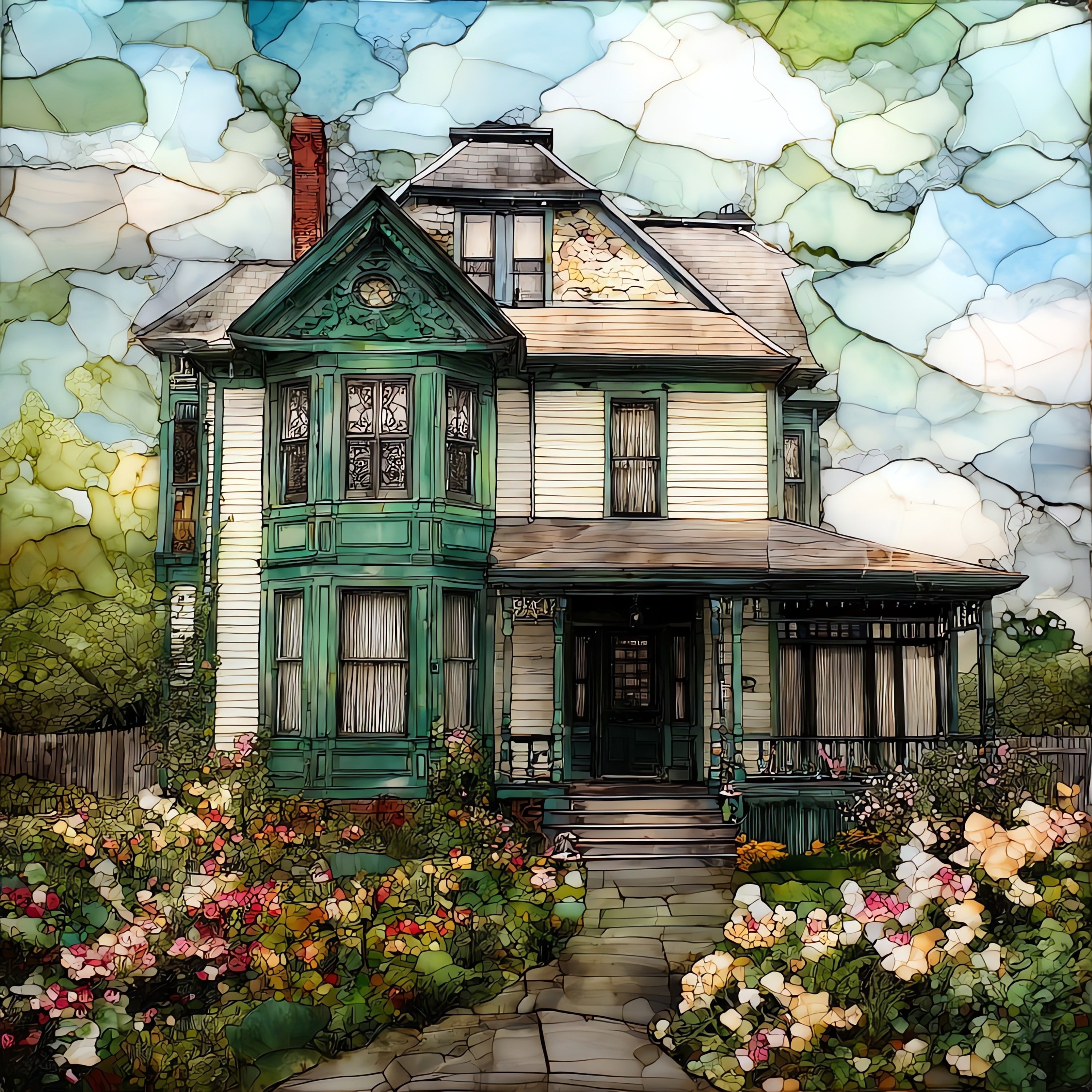 the Harriet Beecher Stowe — ceramic art tile