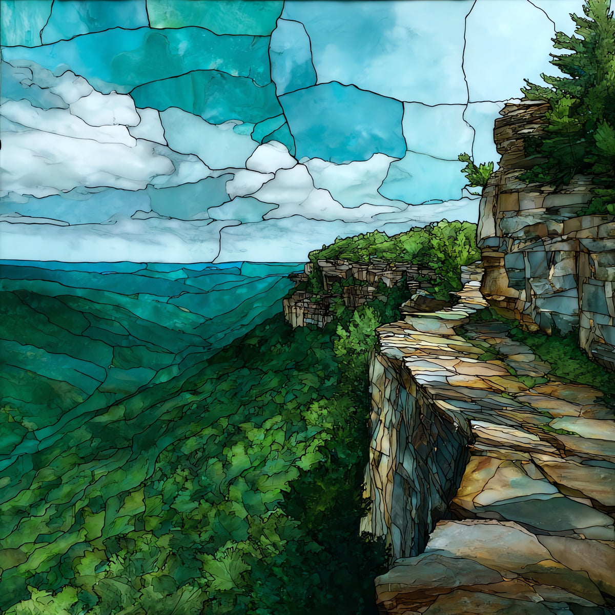 Tinker Cliffs on the — ceramic art tile