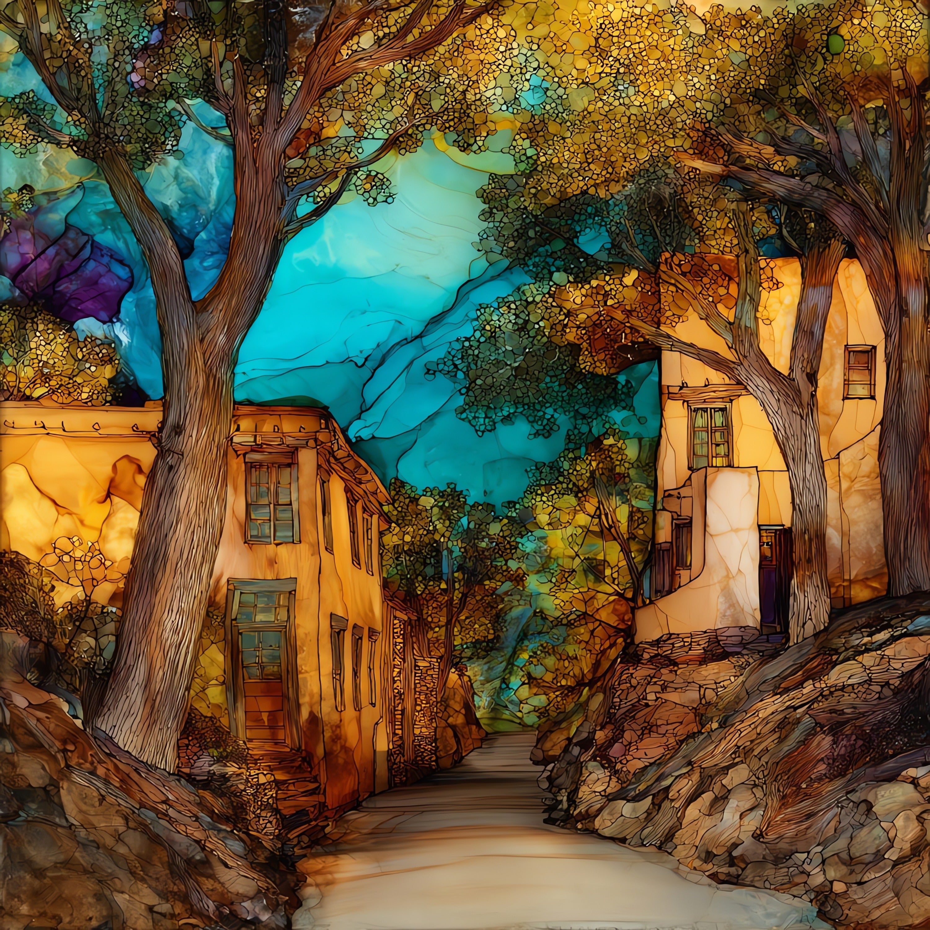 Canyon Road — ceramic art tile