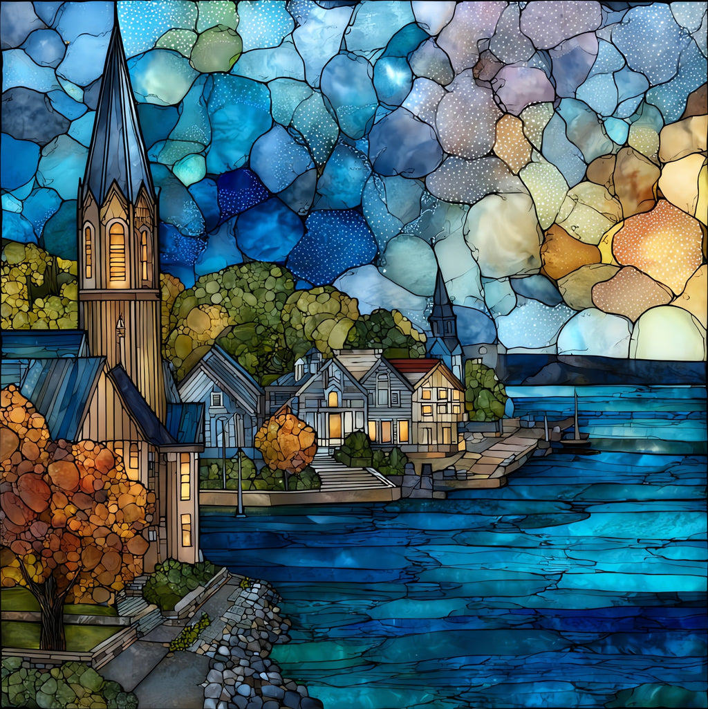 the Petoskey waterfront — ceramic art tile