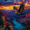 a California condor soaring — ceramic art tile