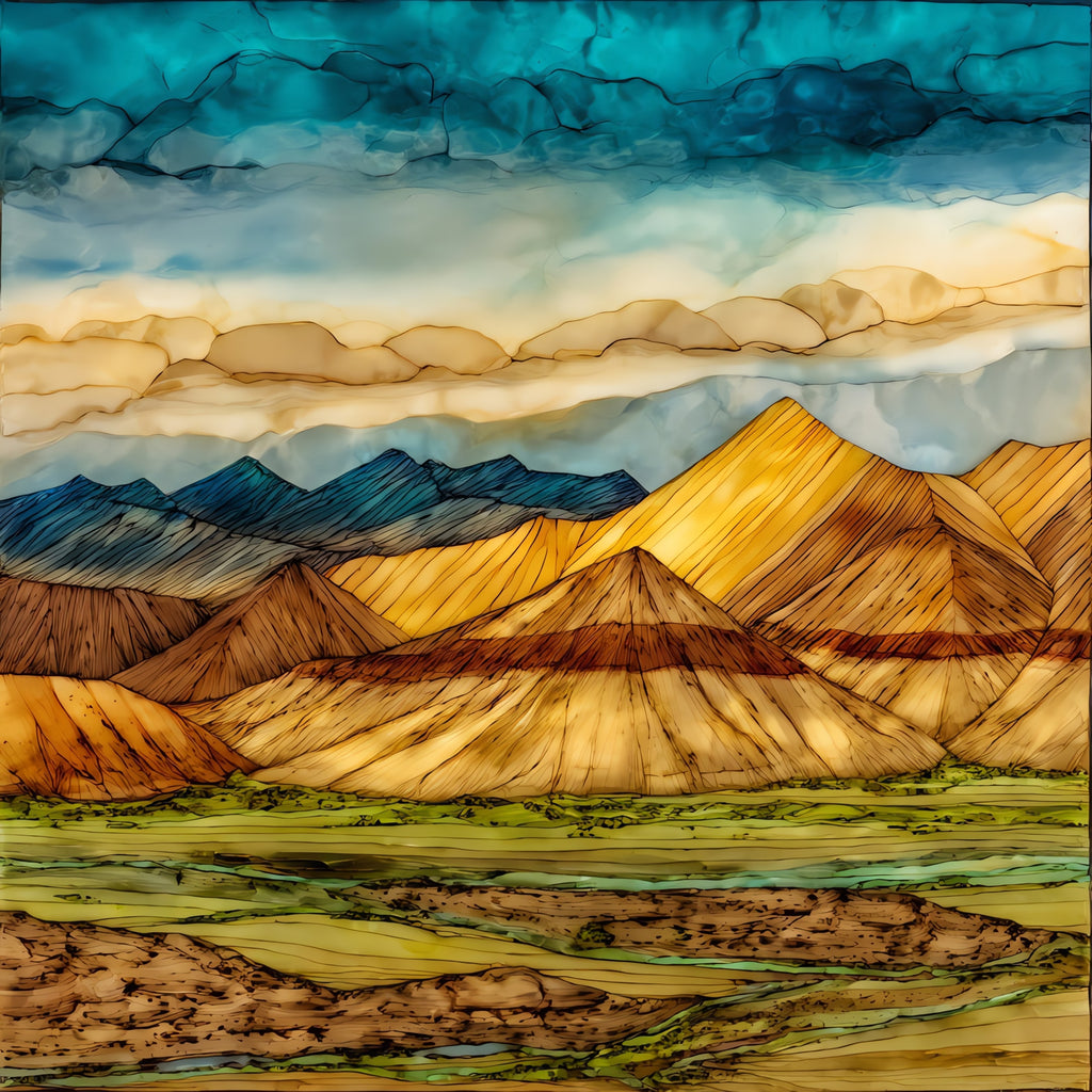 the Worland Painted Hills — ceramic art tile