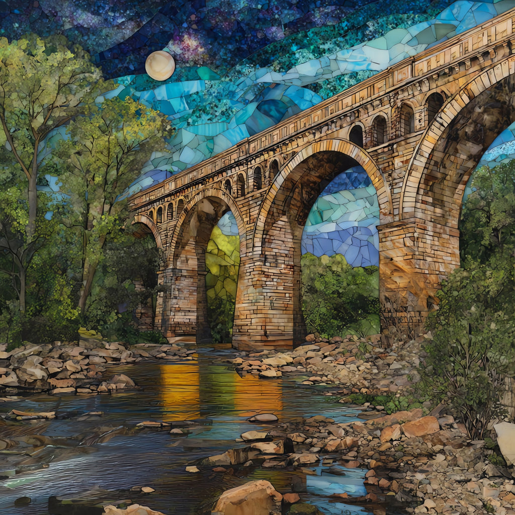 the Antietam Aqueduct stone — ceramic art tile