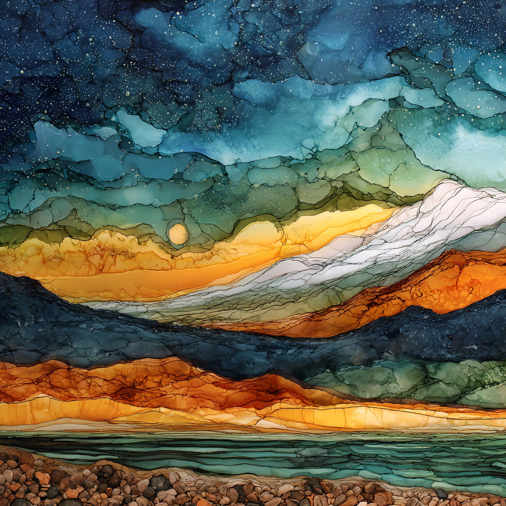 Valley of Fires Recreation — ceramic art tile