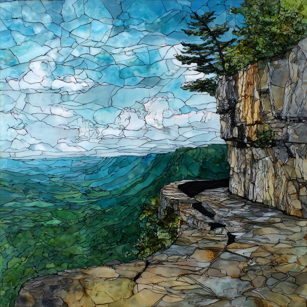 Twenty Minute Cliff Overlook on the — ceramic art tile