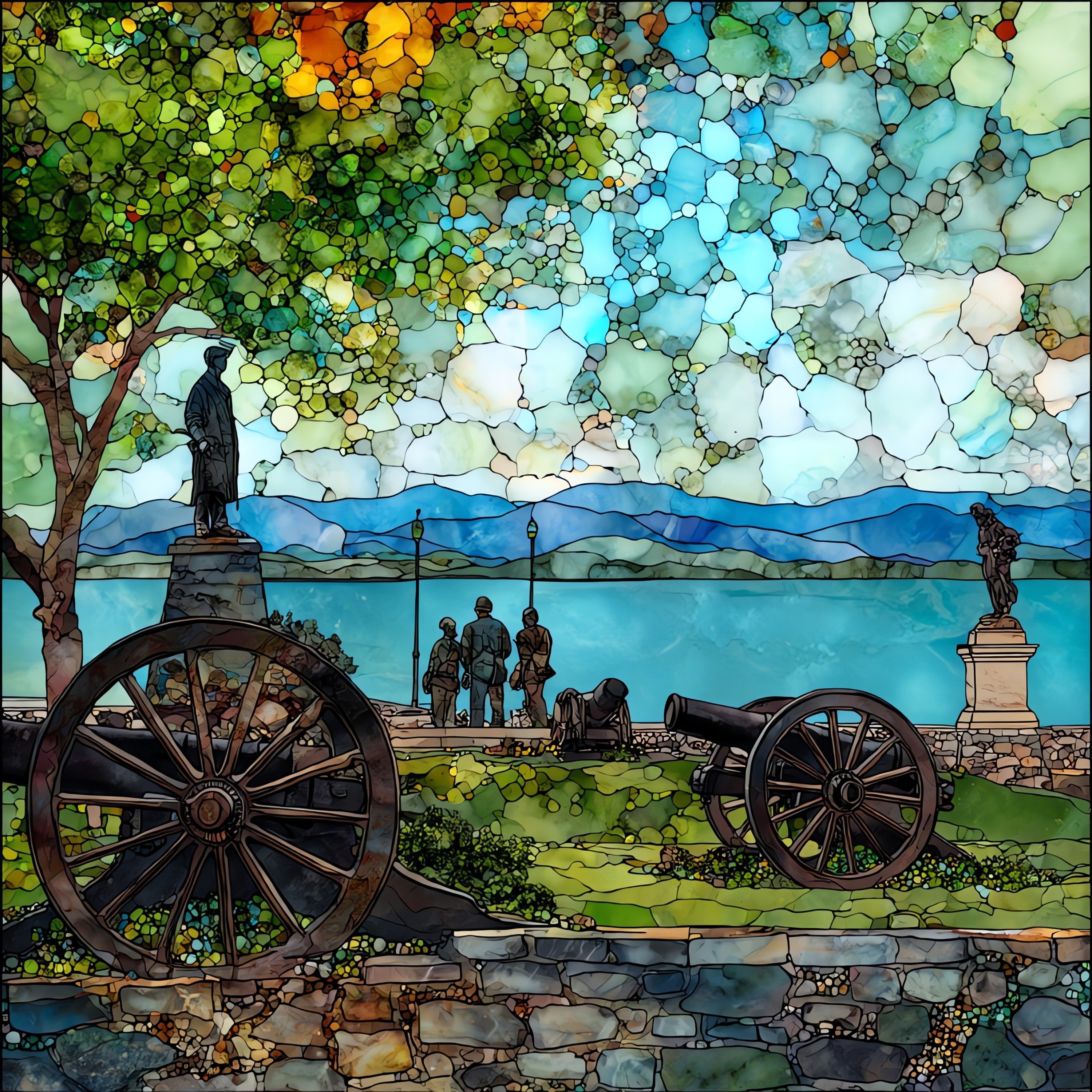 Battery Park — ceramic art tile