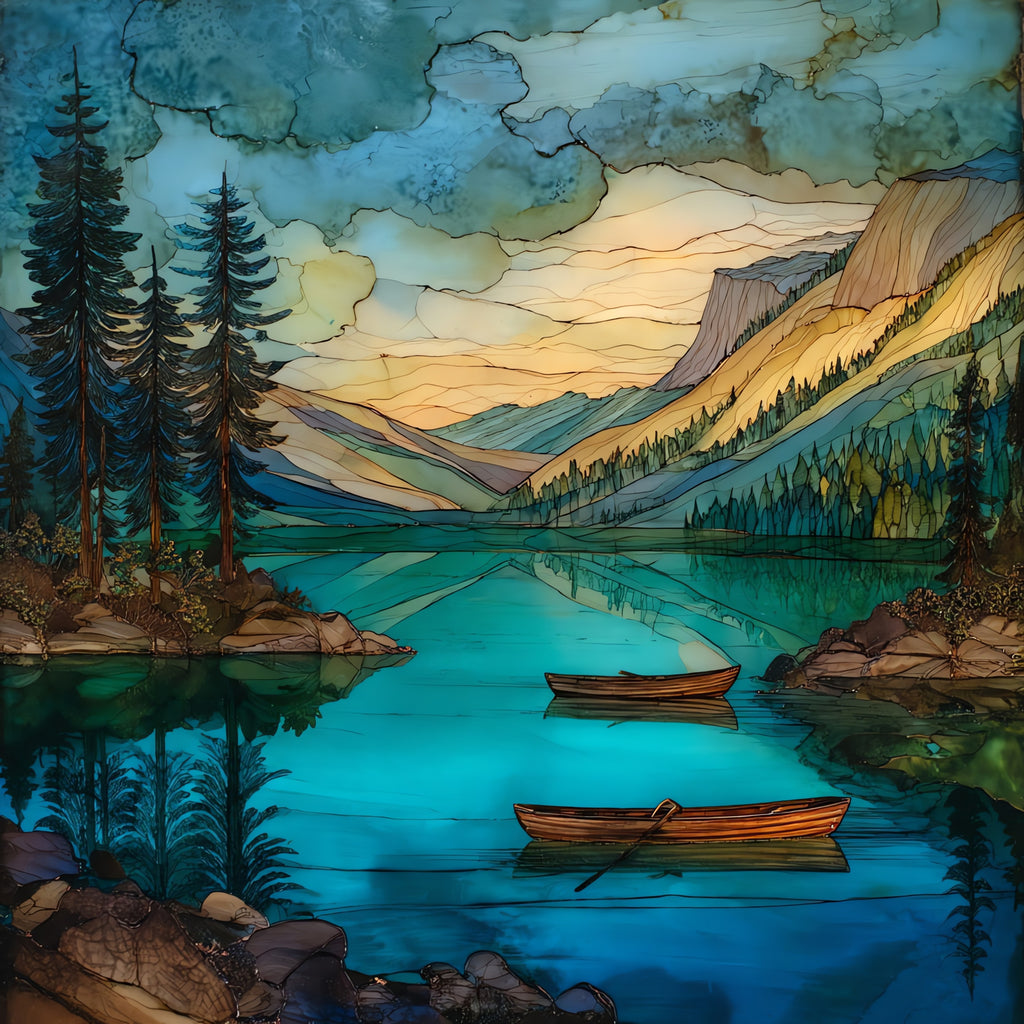Lake Como — ceramic art tile