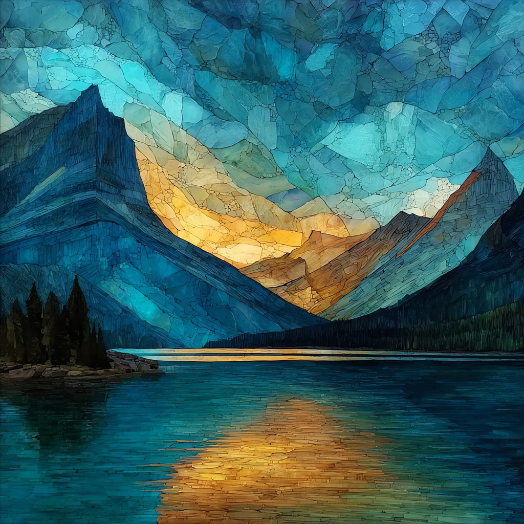 Many Glacier — ceramic art tile