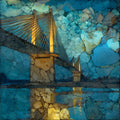 the Bob Kerrey Bridge over the — ceramic art tile