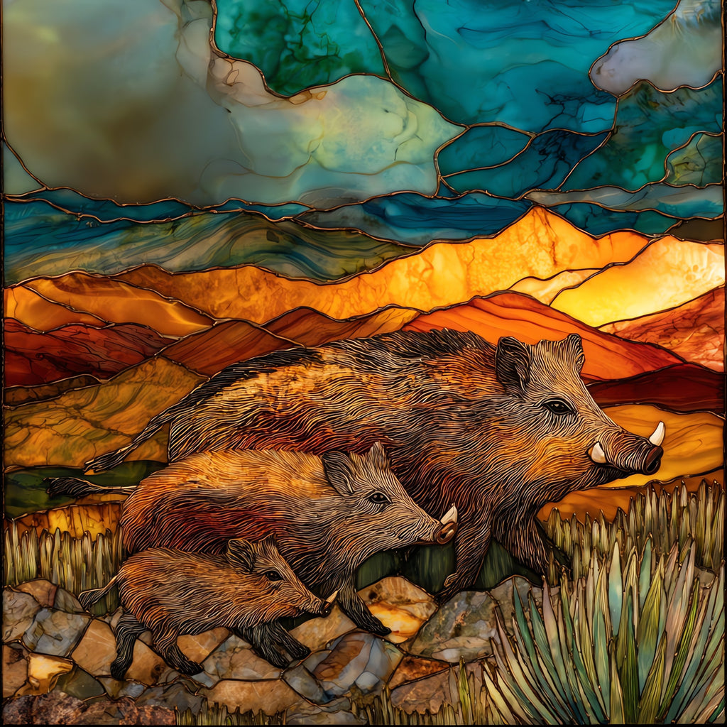 Black bear — ceramic art tile