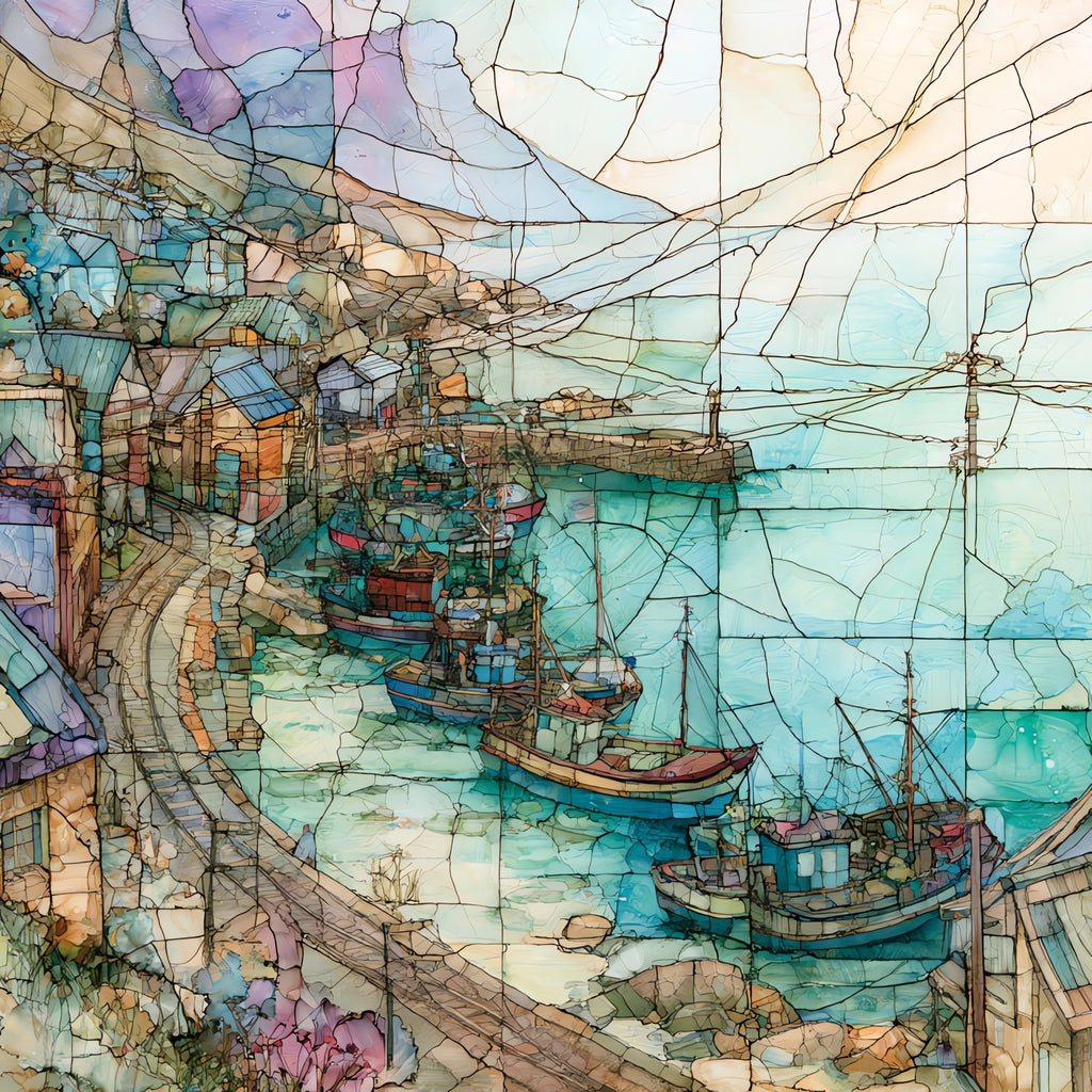 an elevated view — ceramic art tile