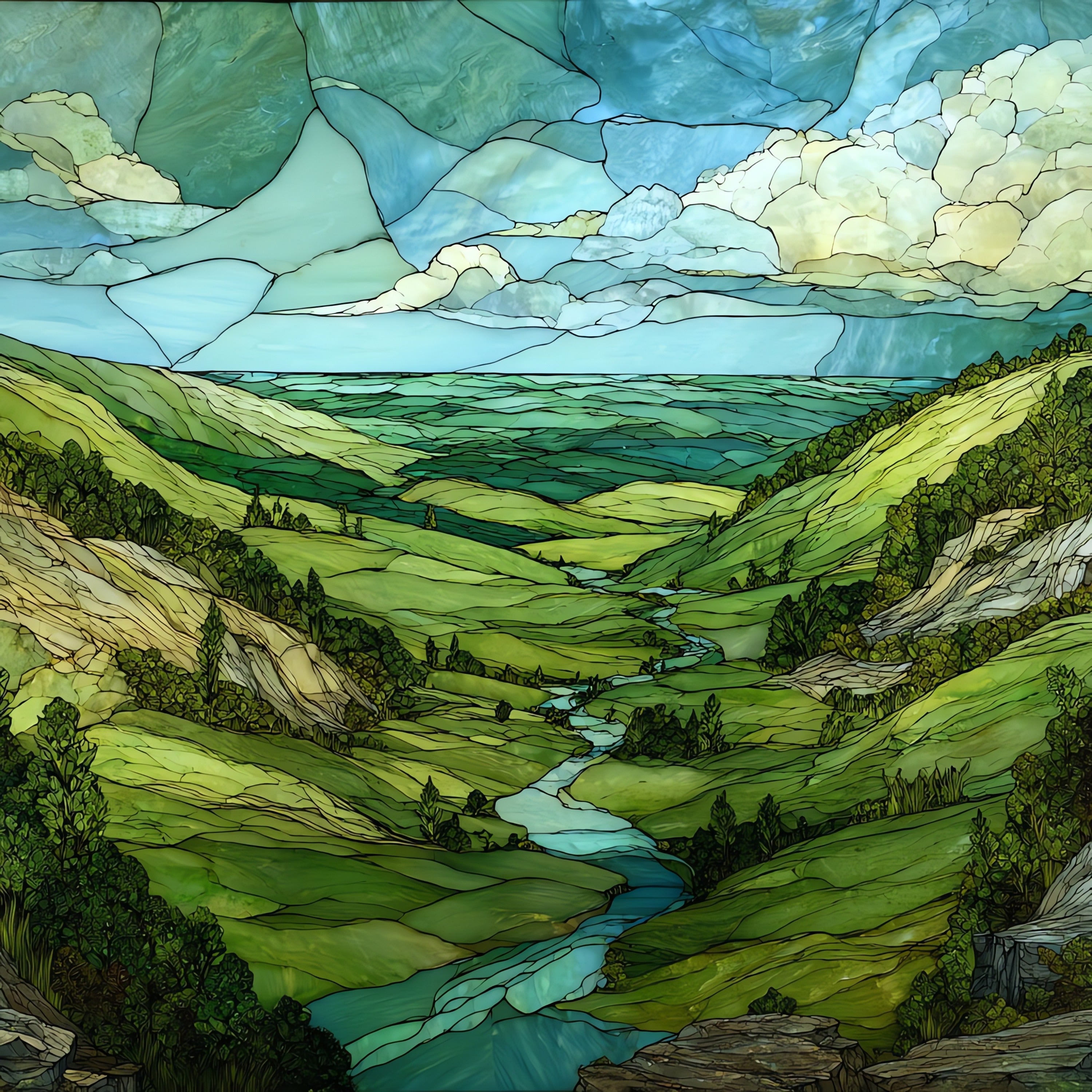 Backbone State Park — ceramic art tile