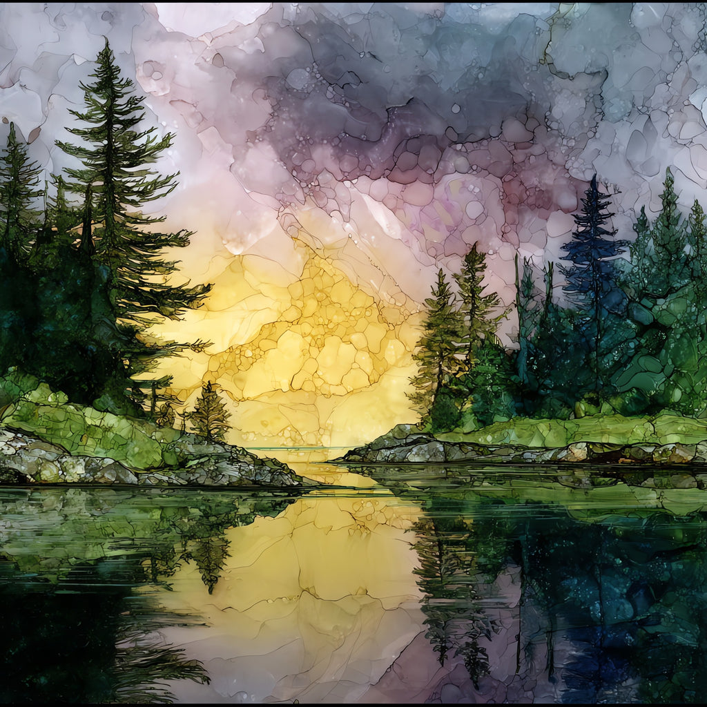 Bantam Lake — ceramic art tile