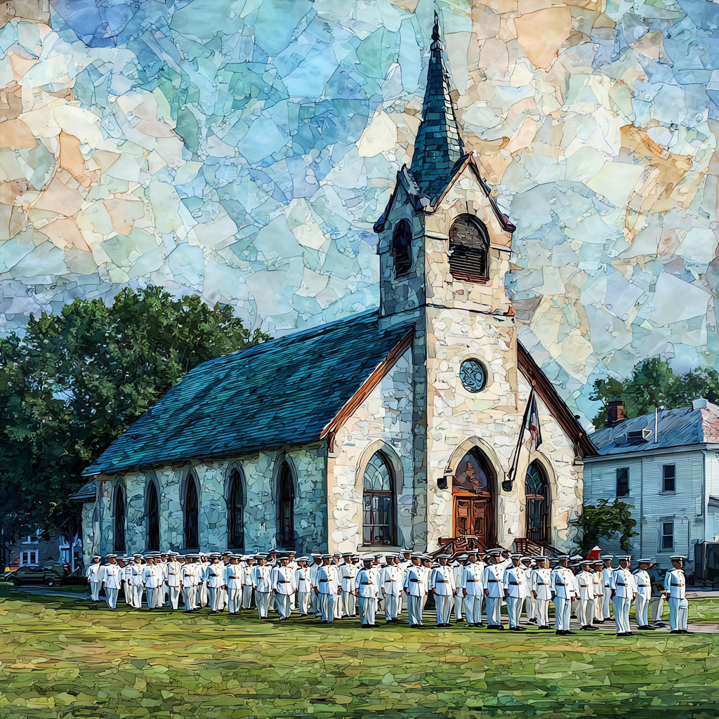 the Coast Guard Academy — ceramic art tile