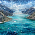 Bear Glacier lagoon — ceramic art tile