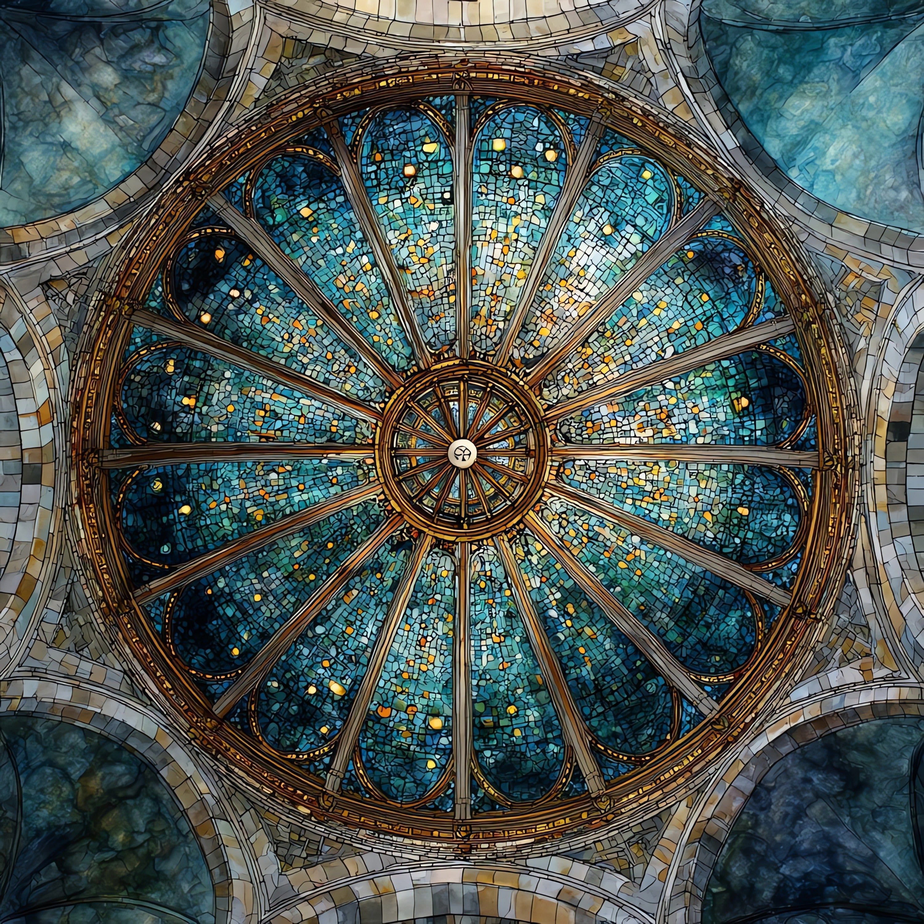 the Yale Memorial Hall rotunda — ceramic art tile