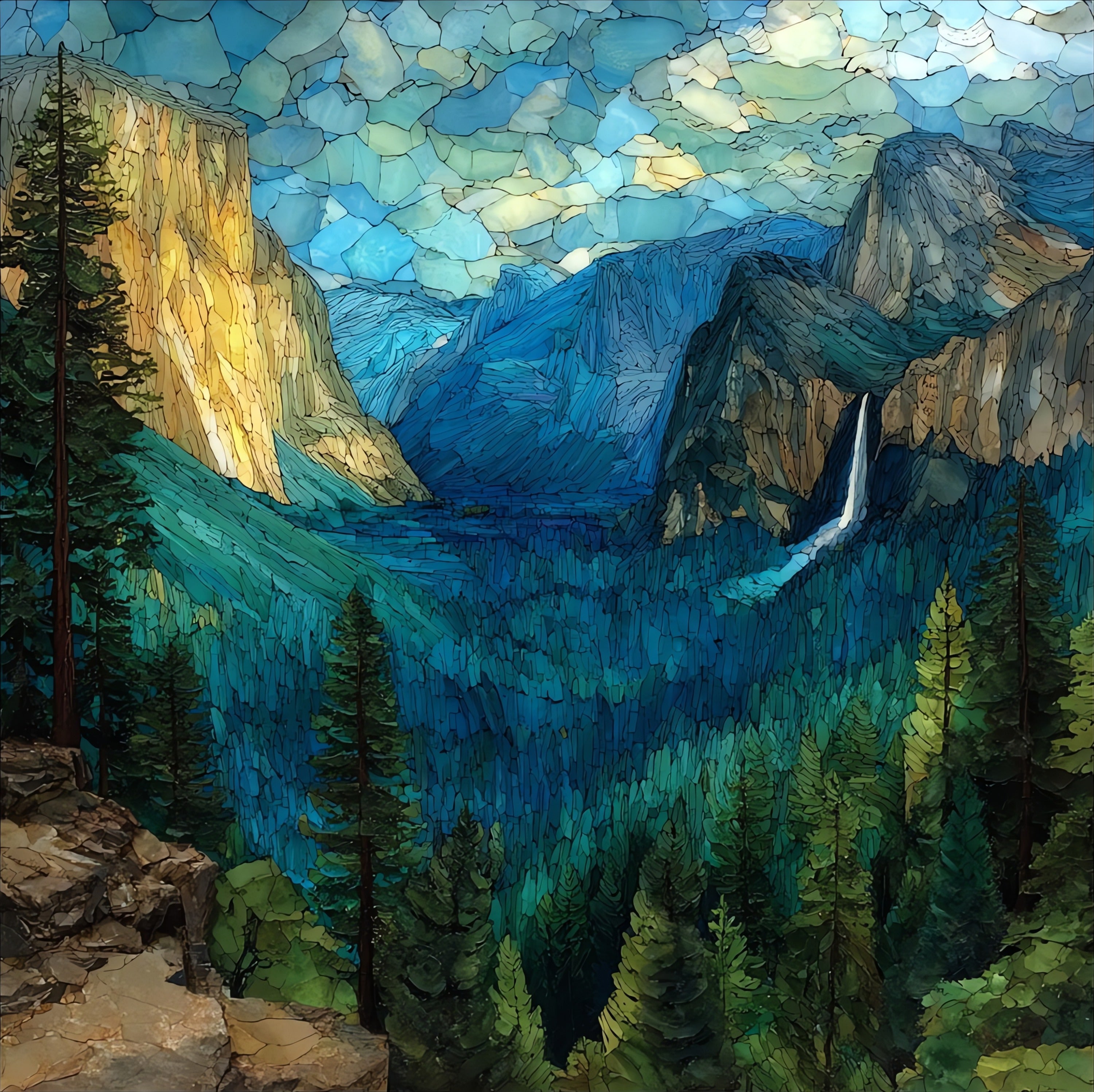Glacier Point — ceramic art tile