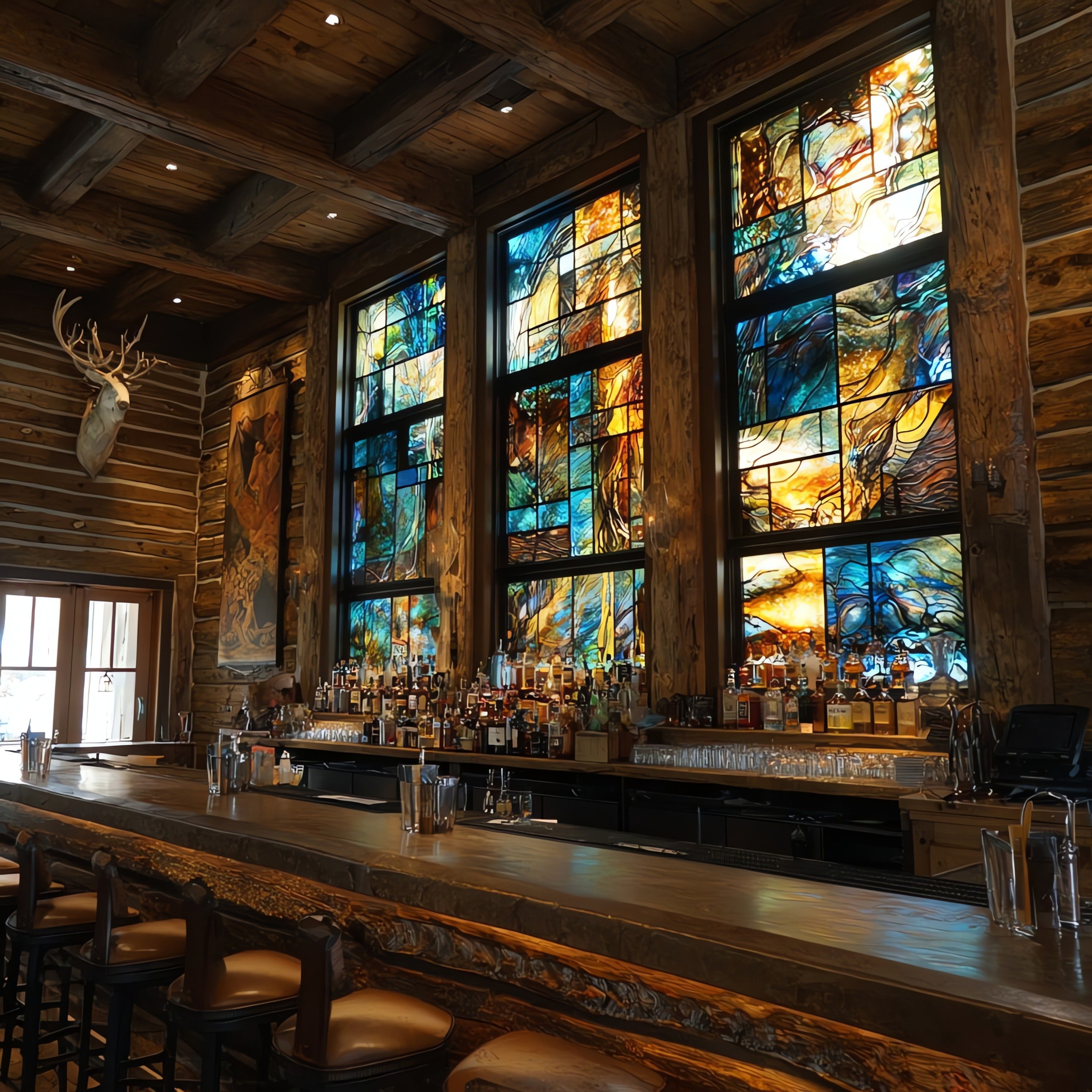 the Million Dollar Cowboy Bar on — ceramic art tile