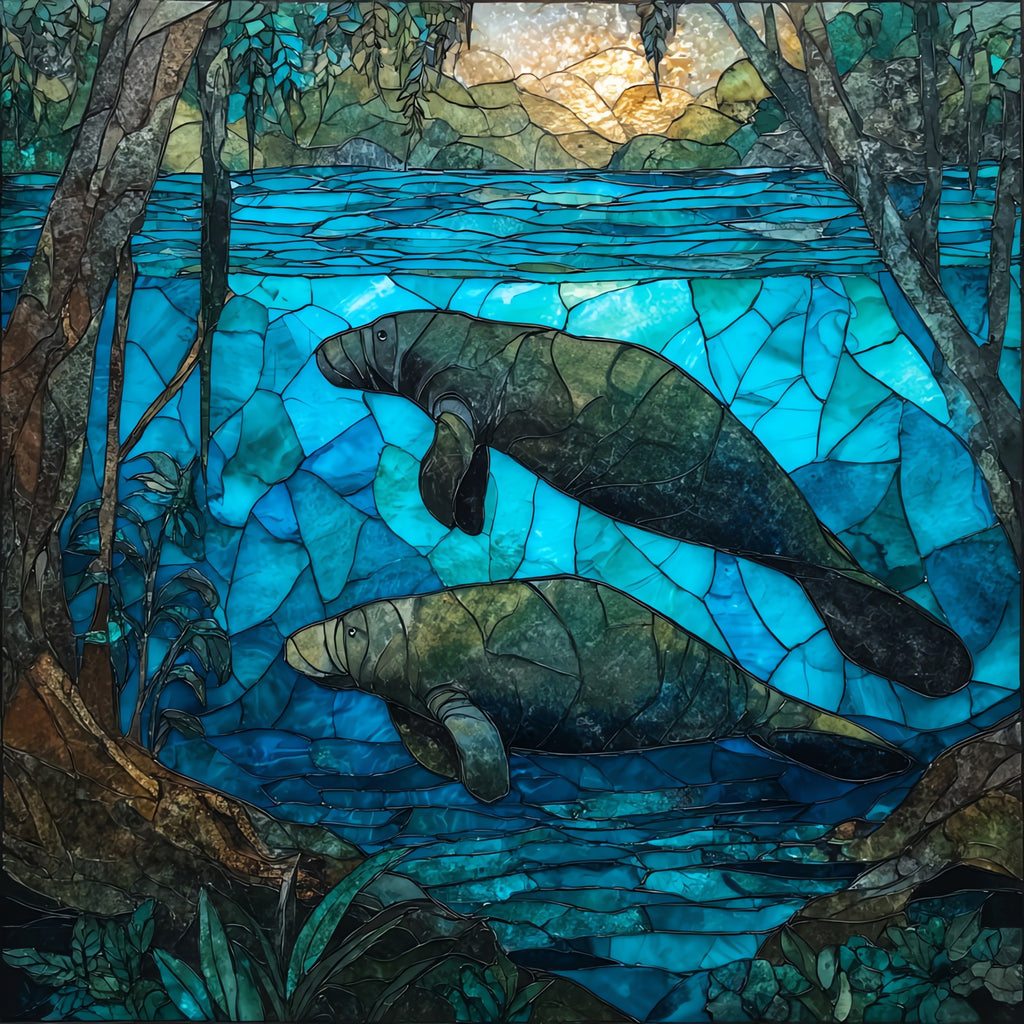 Suwannee River Big Shoals — ceramic art tile