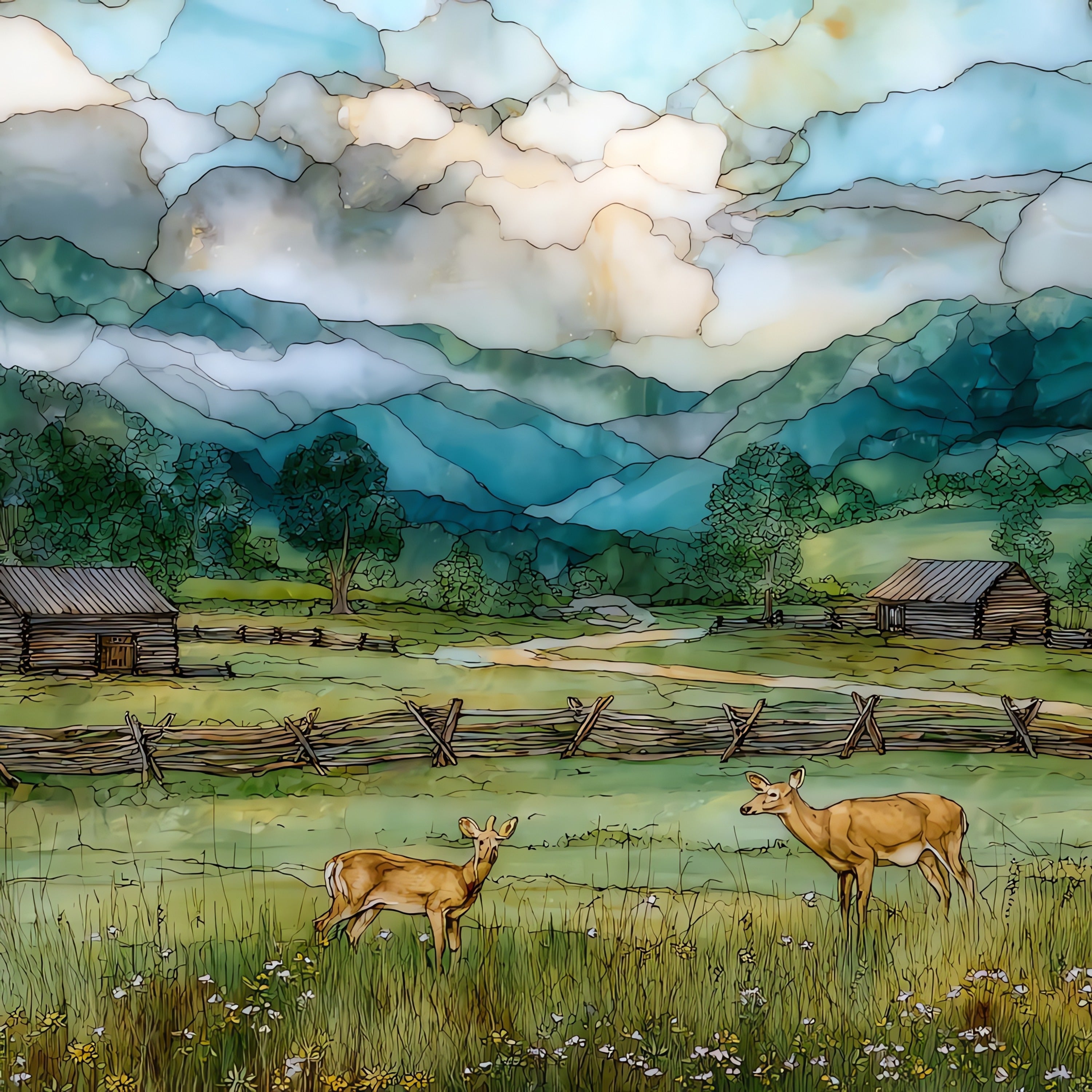 Cades Cove Loop — ceramic art tile