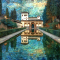 Generalife Gardens Reflecting Pool — ceramic art tile