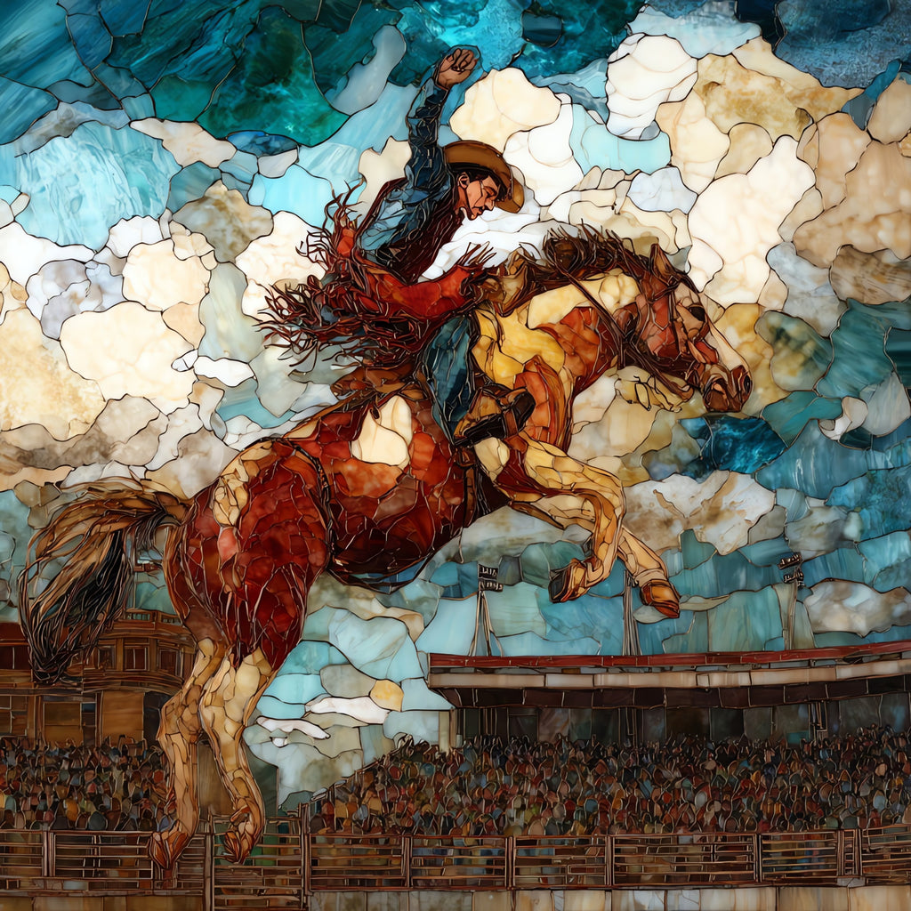 Cheyenne Frontier Days rodeo Wyoming — ceramic art tile