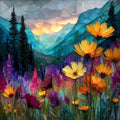 Glacier National Park summer — ceramic art tile