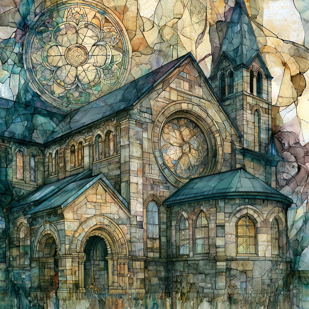 Assumption Abbey — ceramic art tile