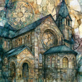 Assumption Abbey — ceramic art tile