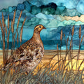 Sharp-tailed Grouse on a — ceramic art tile
