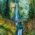 Multnomah Falls plunging — ceramic art tile