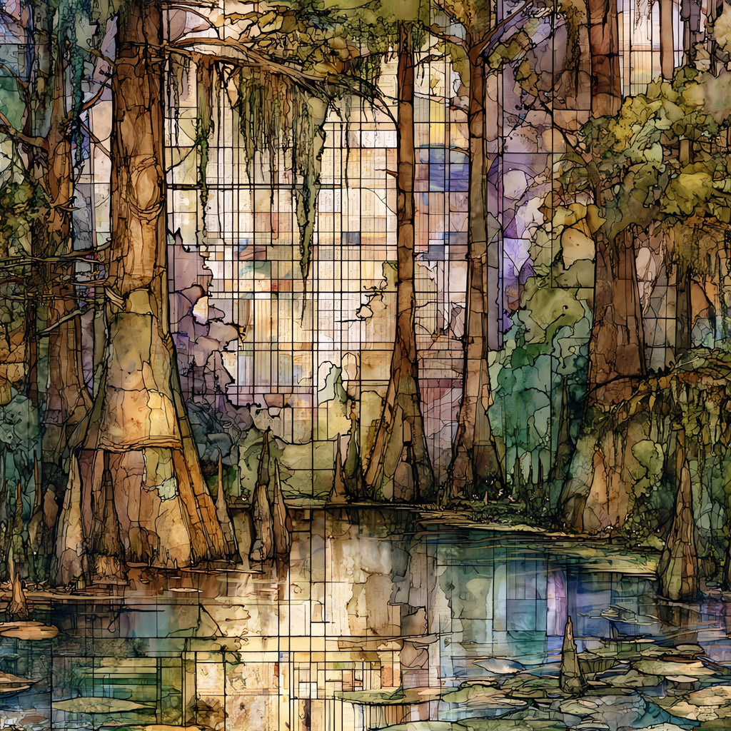 the Trap Pond State Park bald — ceramic art tile