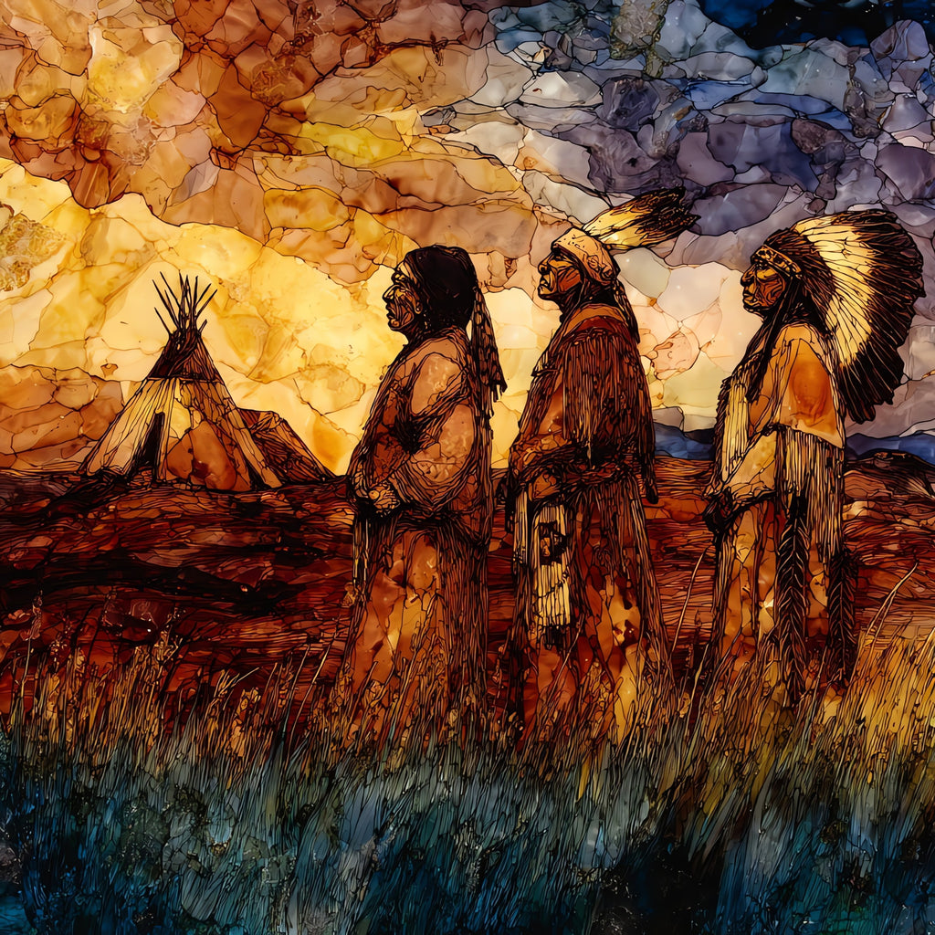 the Standing Rock Sitting — ceramic art tile