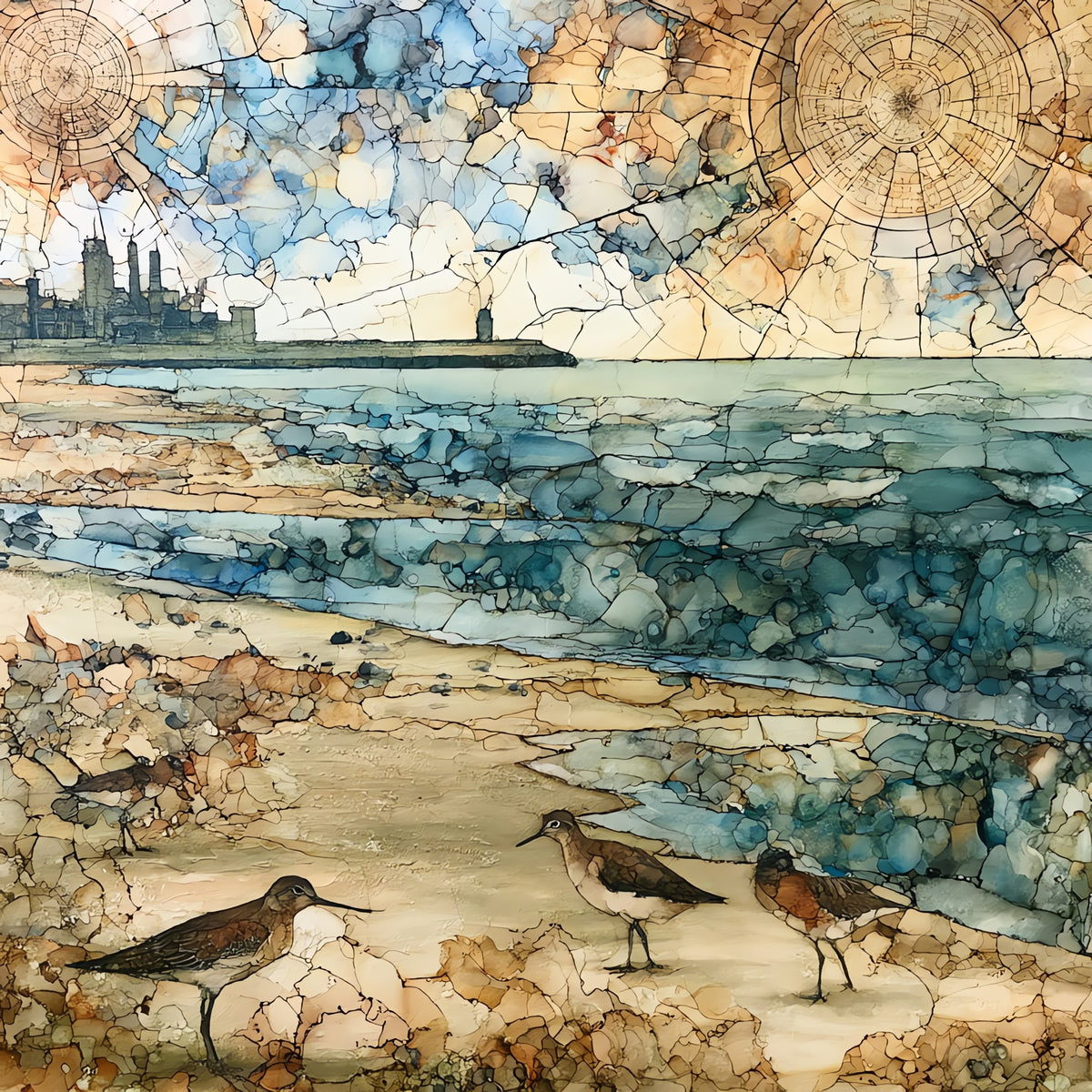 Whihala Beach — ceramic art tile