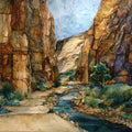Roman Nose State Park canyon — ceramic art tile