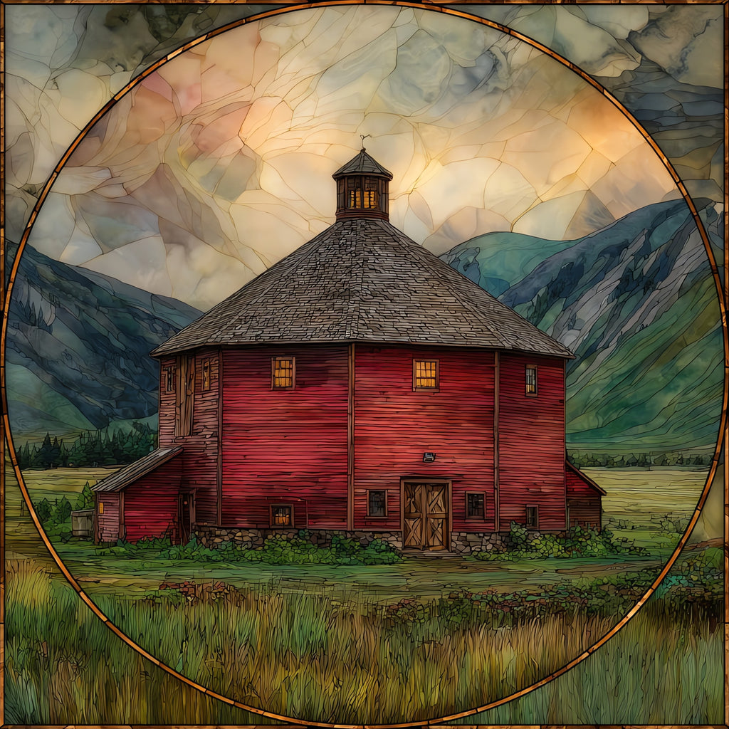 the Round Barn — ceramic art tile