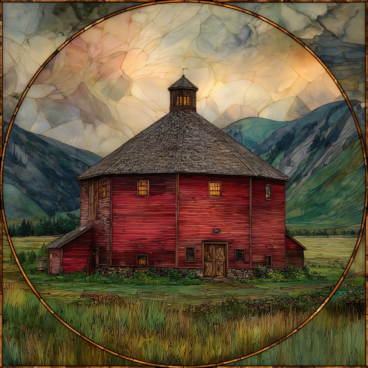 the Round Barn — ceramic art tile