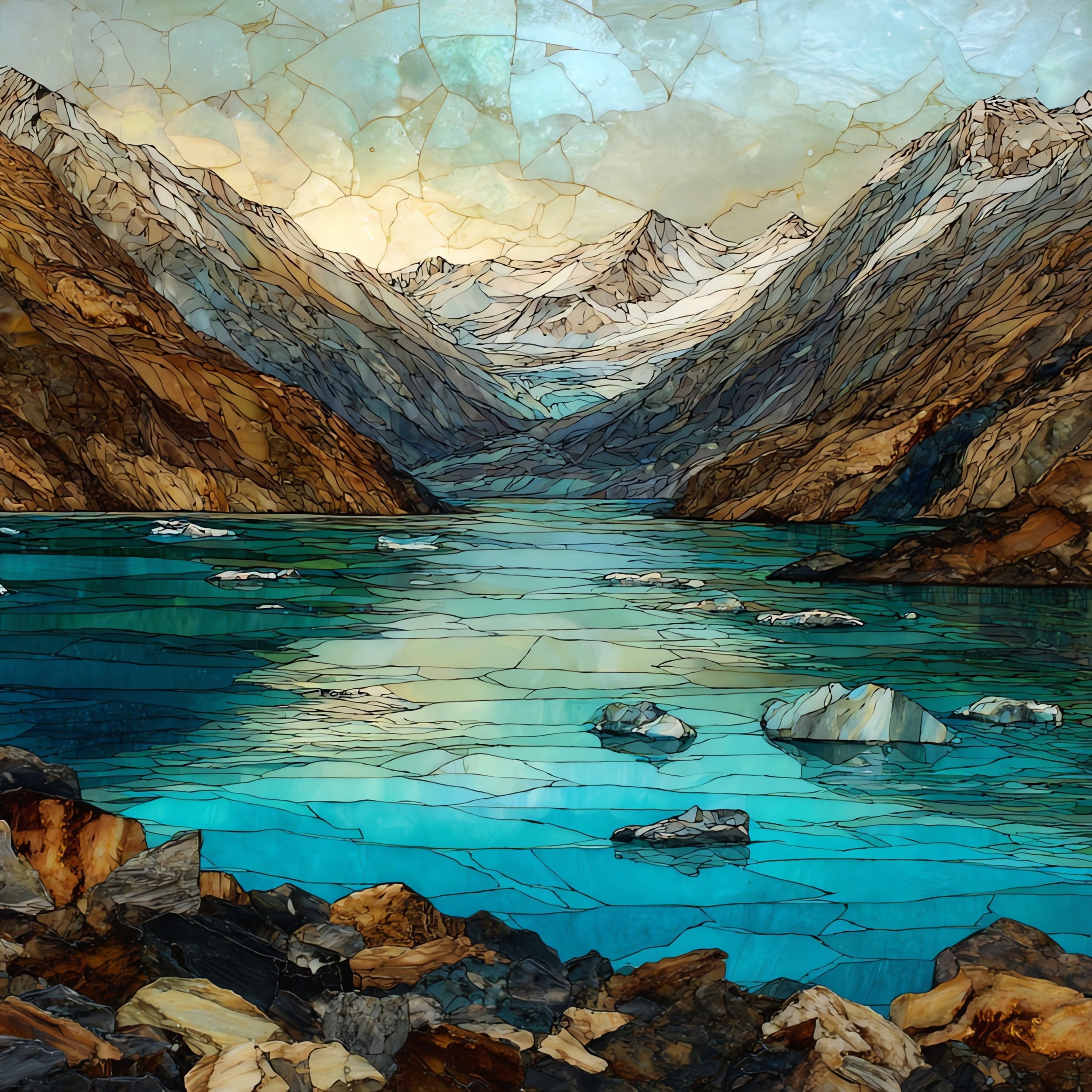 Reid Glacier — ceramic art tile
