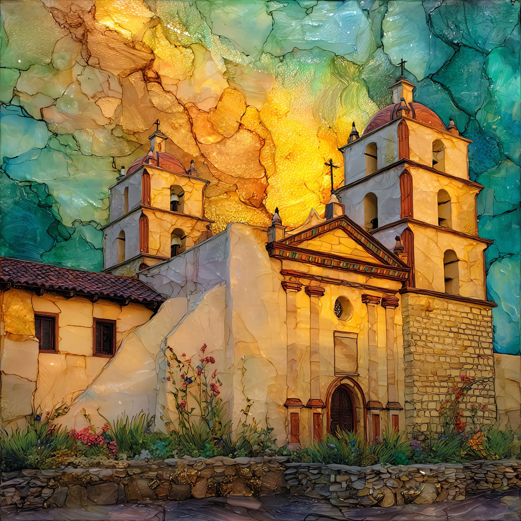 Mission Dolores — ceramic art tile