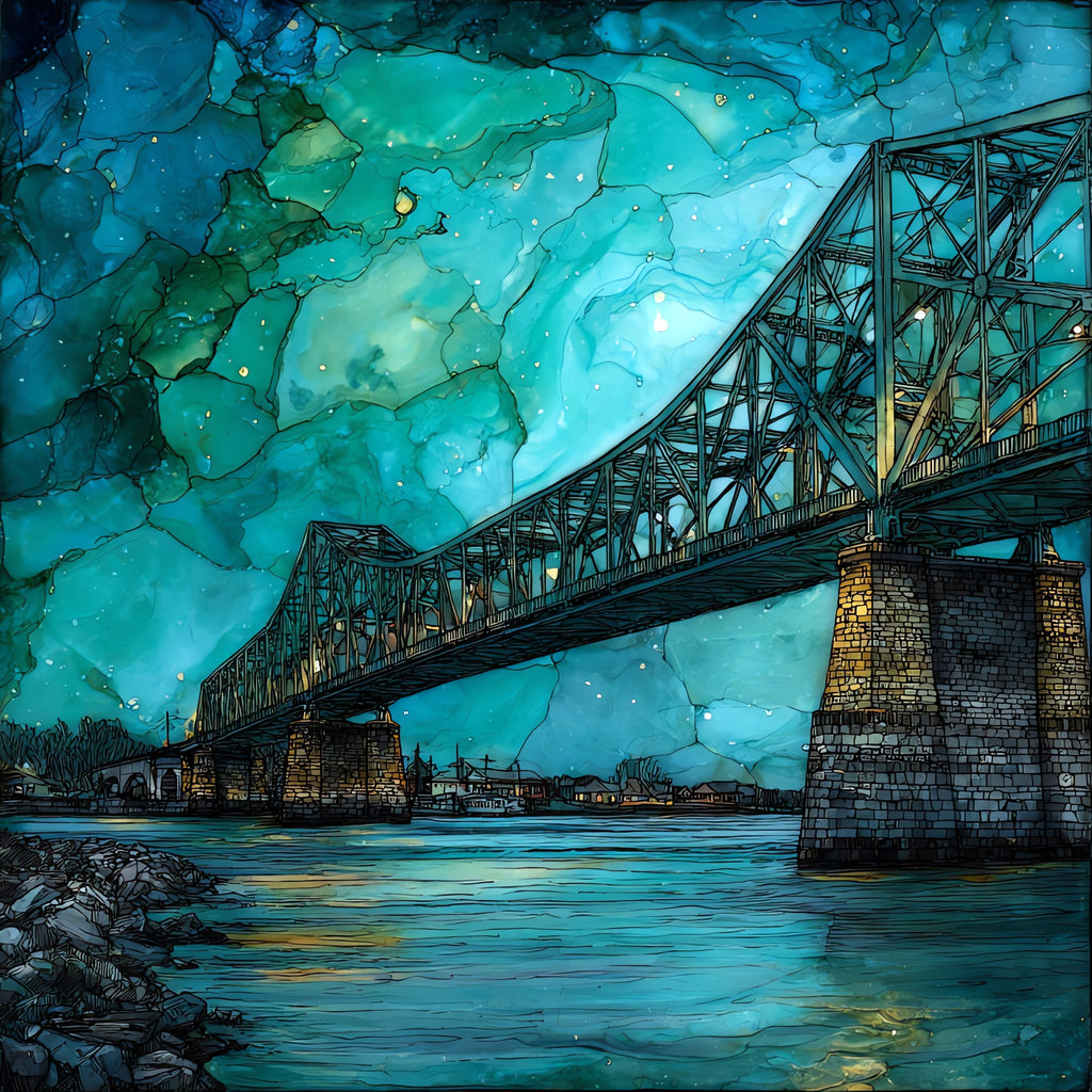 the Lower Trenton Bridge — ceramic art tile