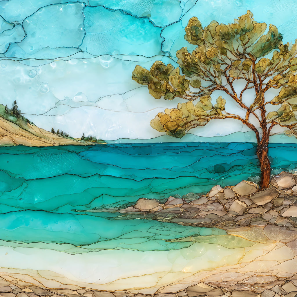 Atsion Lake — ceramic art tile