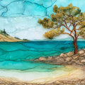 Atsion Lake — ceramic art tile