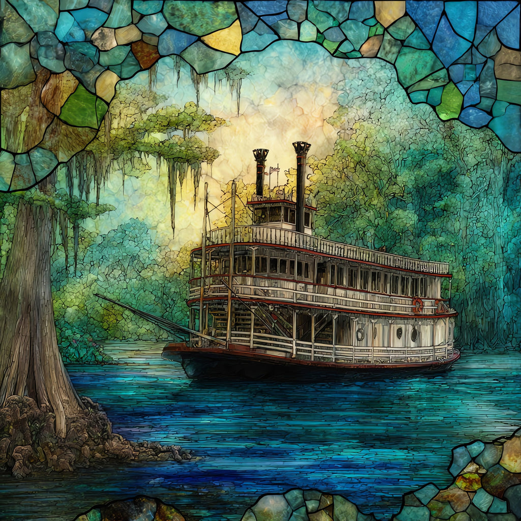 Crystal River manatee swim — ceramic art tile