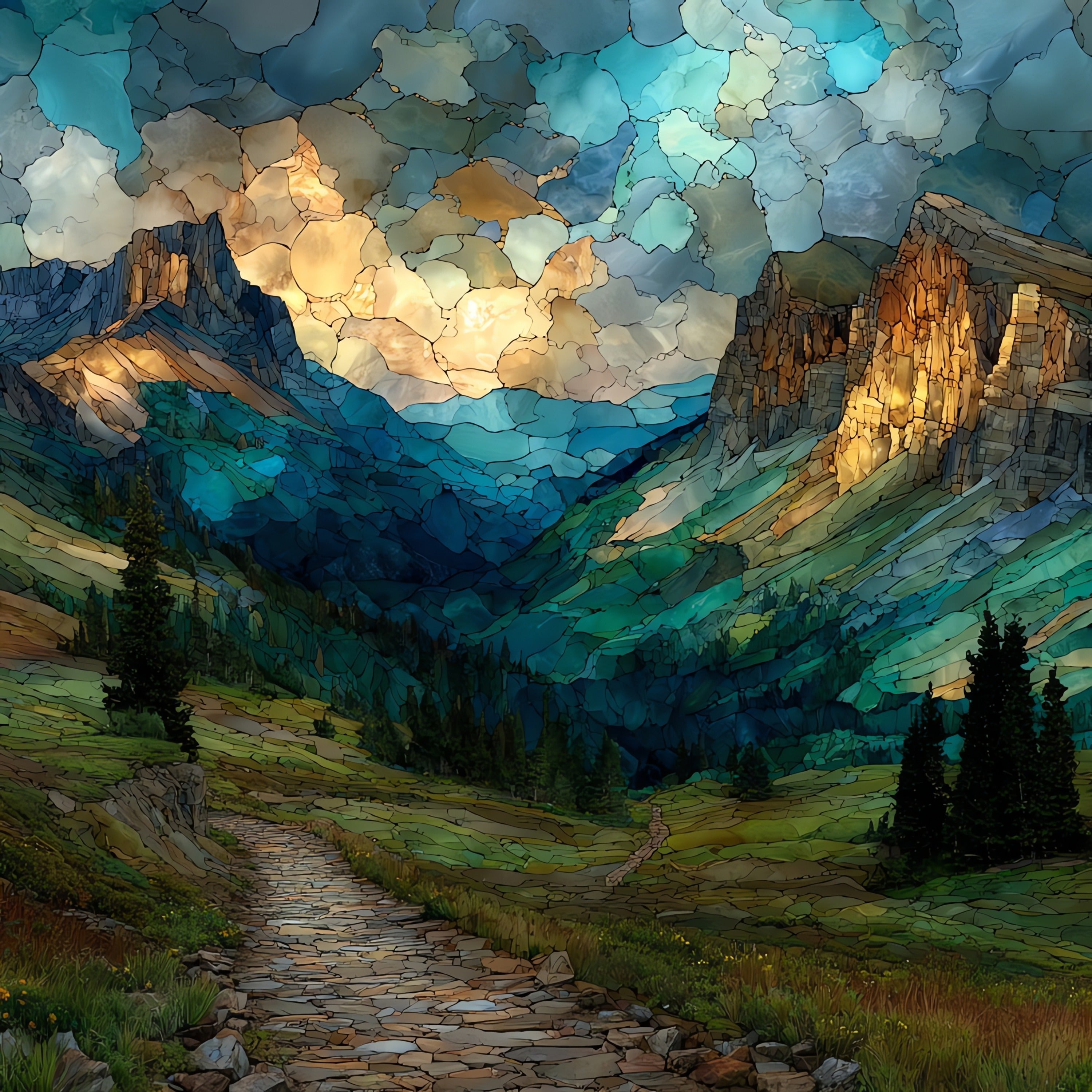 the Old Ute Trail — ceramic art tile
